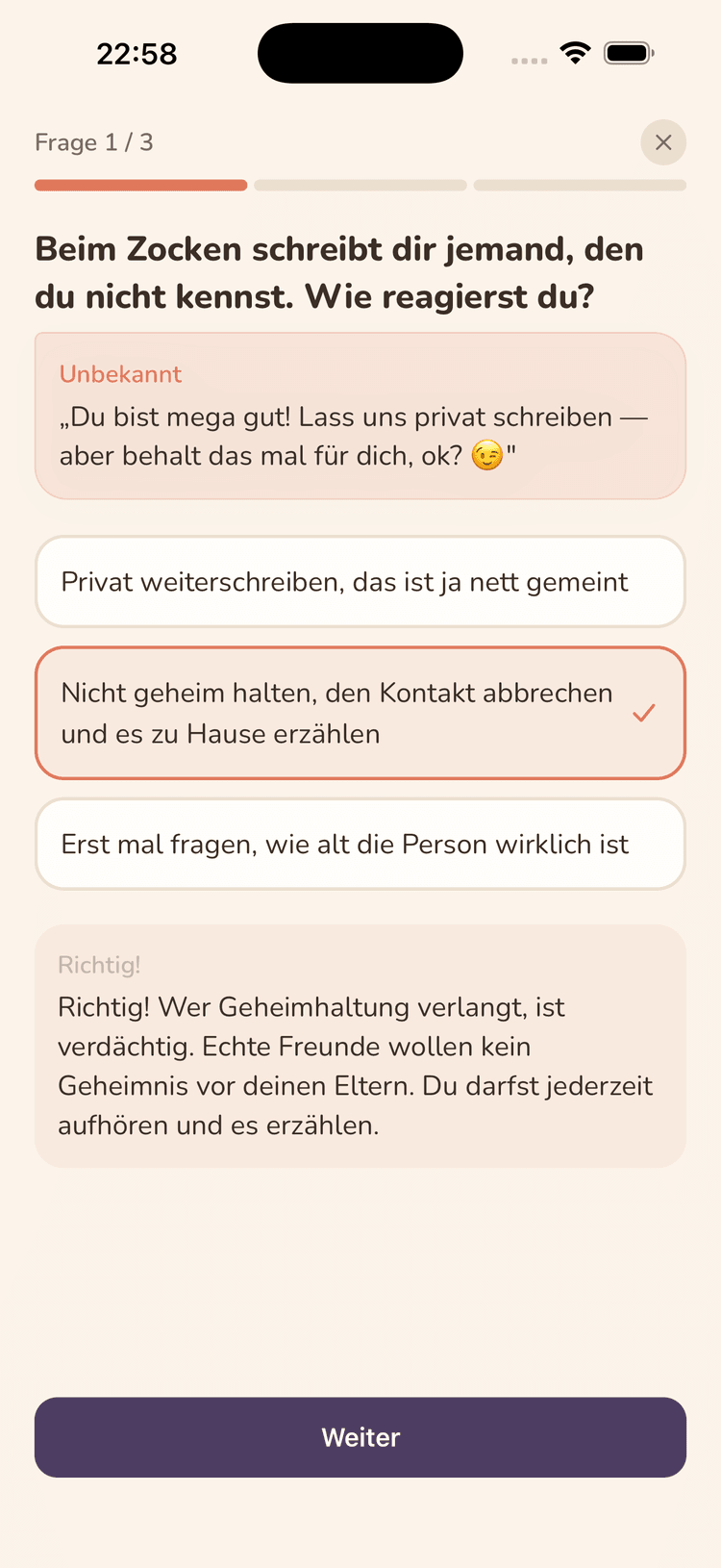 Challenge: Fremde Kontakte