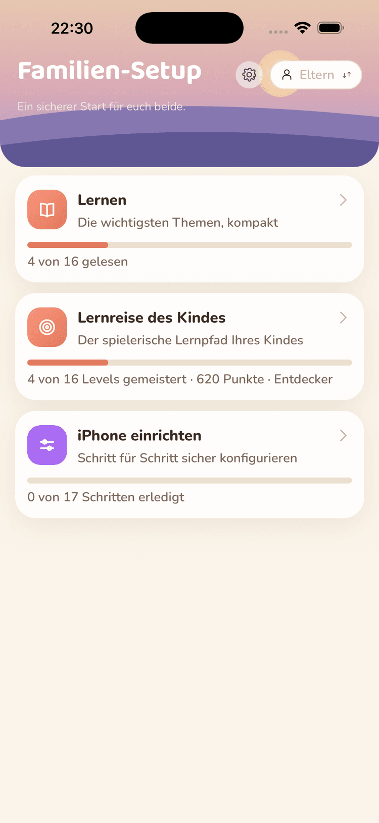 Eltern-Überblick